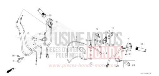 LEVIER DE GUIDON/COMMUTATEUR/CABLE Z125MAS de 2025
